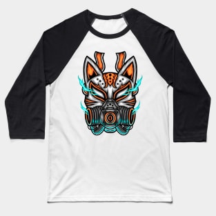 Japanese Fox Mask Baseball T-Shirt